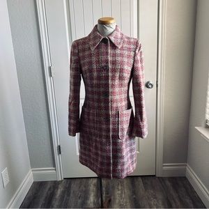 Anne Klein‎ pastel pink tweed blazer jacket coat 6